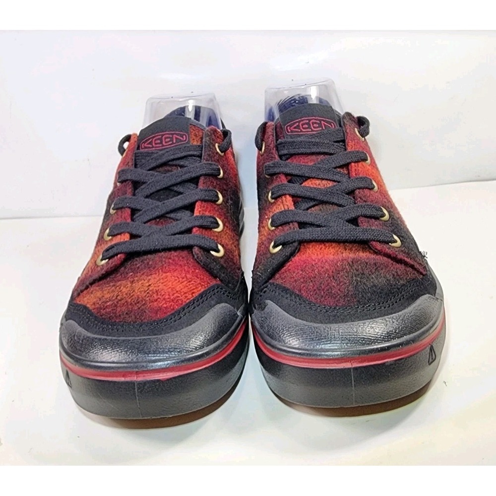 Keen Elsa IV Plaid Wool Shoes Womens 9 Red Black Flannel Flat Skate Sneaker - Picture 6 of 13